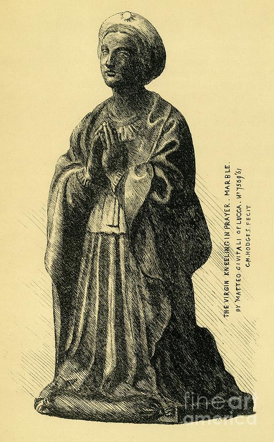 The Virgin Annunciate Drawing by Print Collector