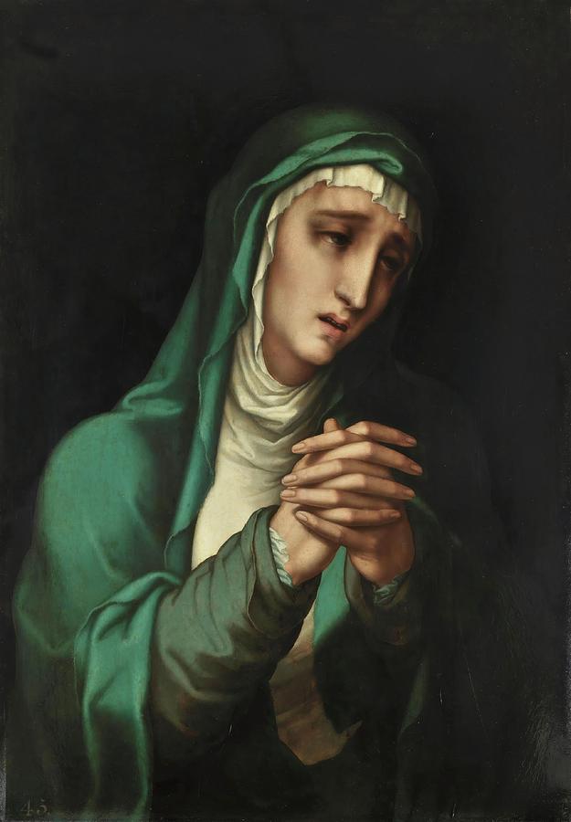 The Virgin Dolorosa. 1560 - 1570. Oil on panel. Painting by Luis de Morales -1509-1586- The Virgin Dolorosa. 1560 - 1570. Oil on panel. Painting by Luis de Morales -1509-1586-