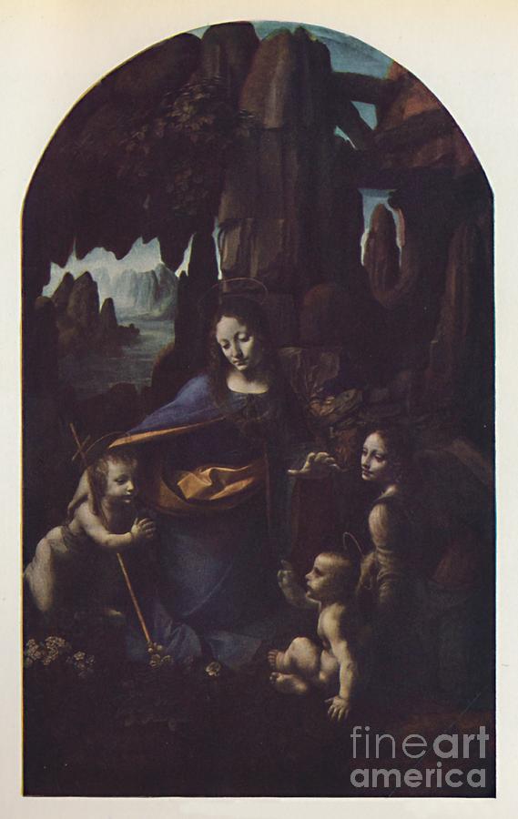 The Virgin Of The Rocks Drawing by Print Collector