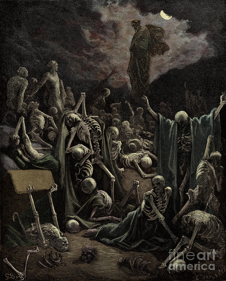 The Vision Of Ezekiel Painting by Gustave Dore