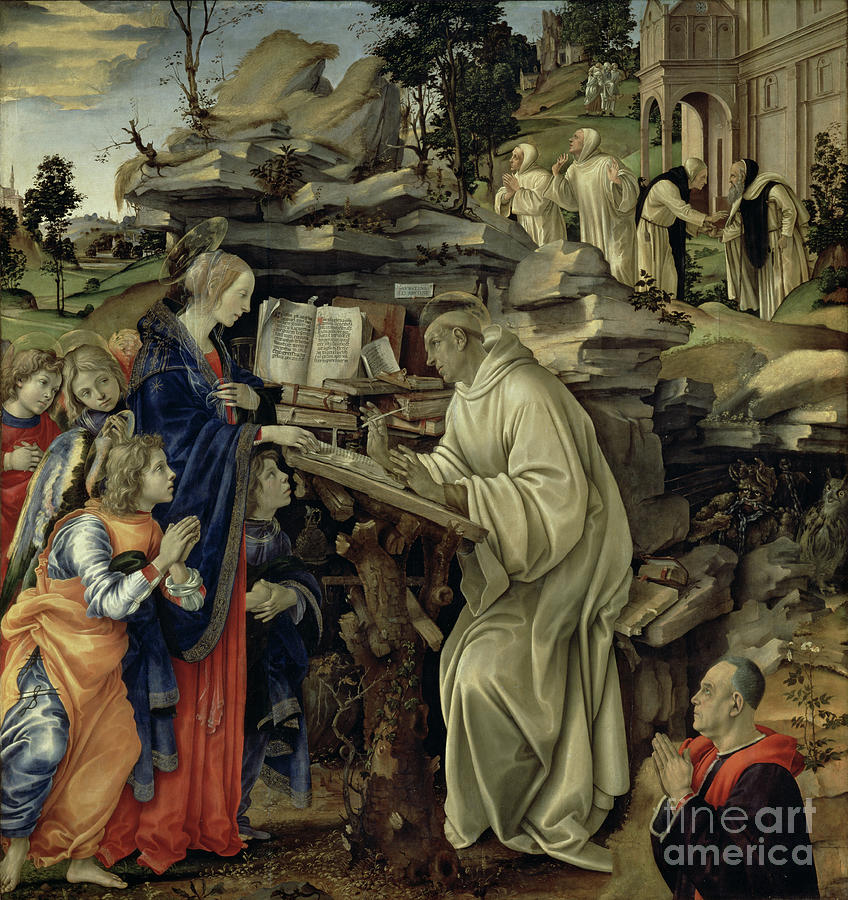 The Vision Of St. Bernard, C.1485-87 Painting by Filippino Lippi