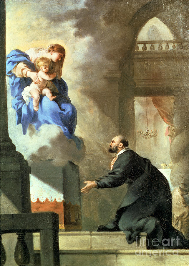 The Vision Of St. Ignatius Painting by Sebastien Bourdon