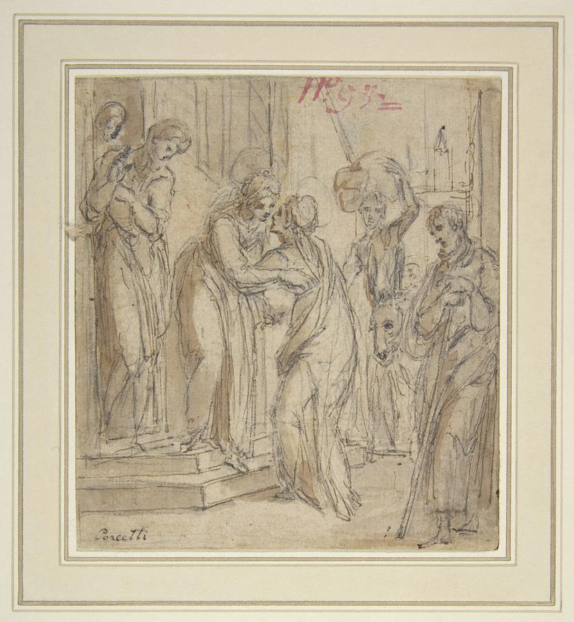 The Visitation Drawing by Bernardino Poccetti Fine Art America