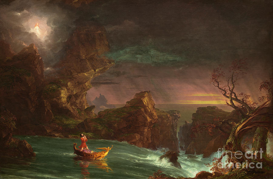 Thomas Cole Painting - The Voyage of Life  Manhood, 1842 by Thomas Cole