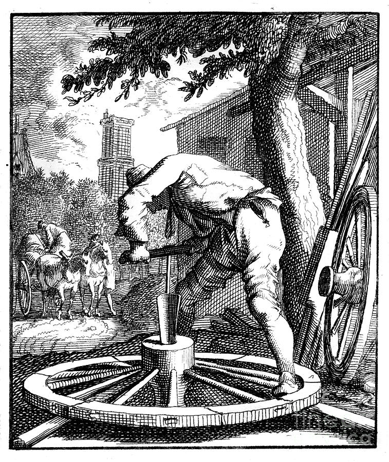 The Wagon Maker, 18th Century Drawing by Print Collector