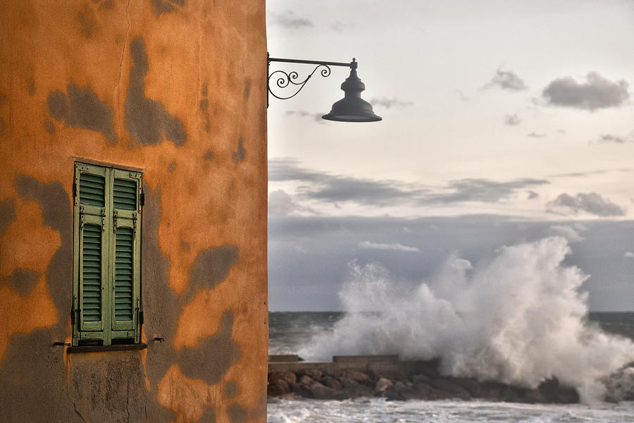 Vintage Photograph - The Wall And The Wave by Paolo Bolla