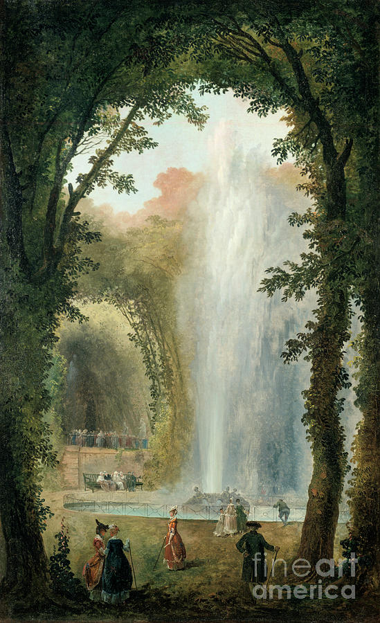 The Water Feature Of The Grove Drawing by Print Collector