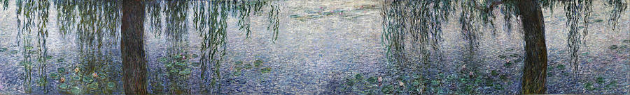 Claude Monet Painting - The Water Lilies - Clear Morning with Willows - Digital Remastered Edition by Claude Monet