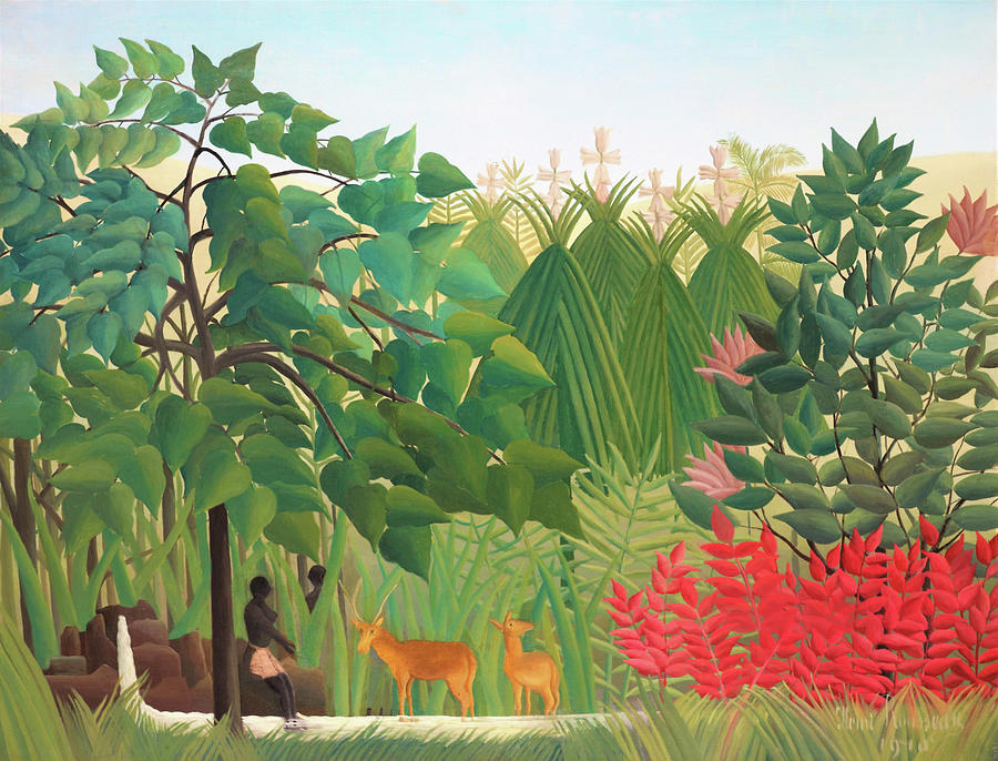 The Waterfall - Digital Remastered Edition Painting By Henri Rousseau 