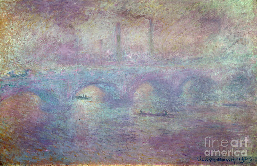 The Waterloo Bridge, Fog Effect, 1903 Drawing by Heritage Images