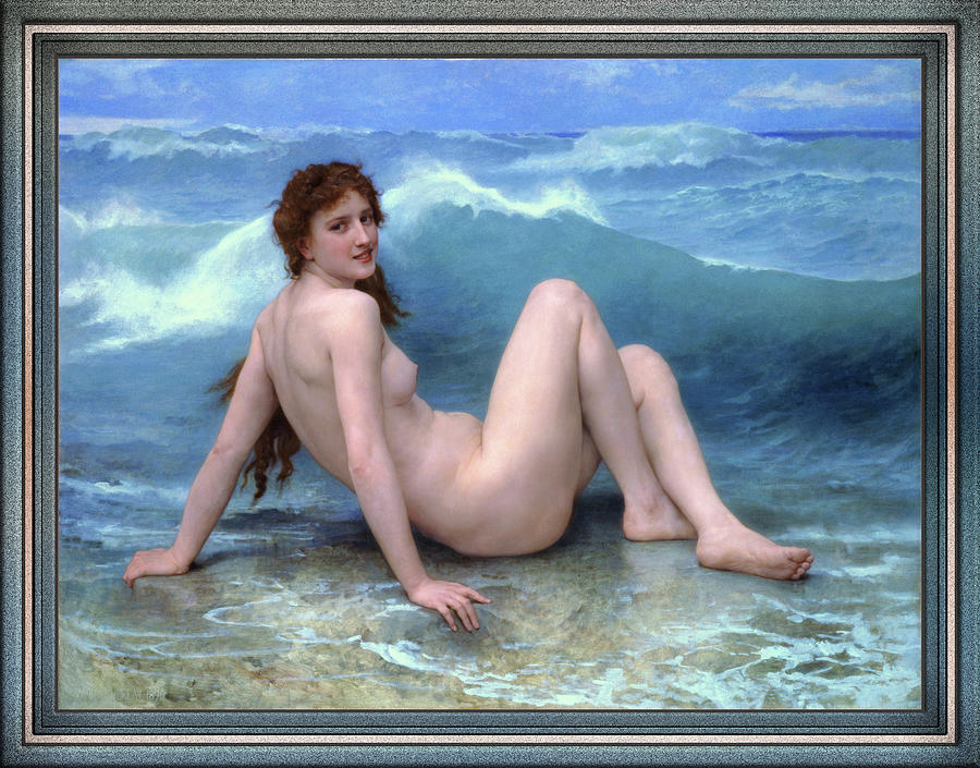 The Wave by William Adolphe Bouguereau Painting by Rolando Burbon