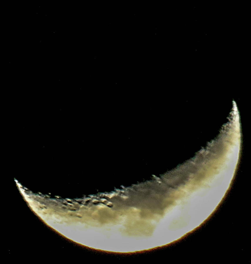 The Waxing Cresent Moon Photograph By William E Rogers Fine Art America