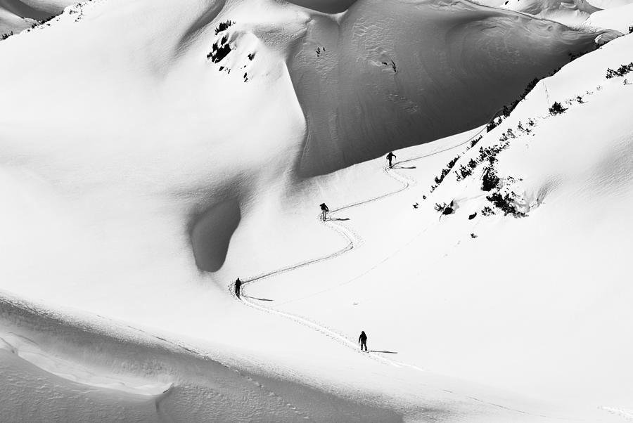 Ski Photograph - The Way Up by Cedric Popp