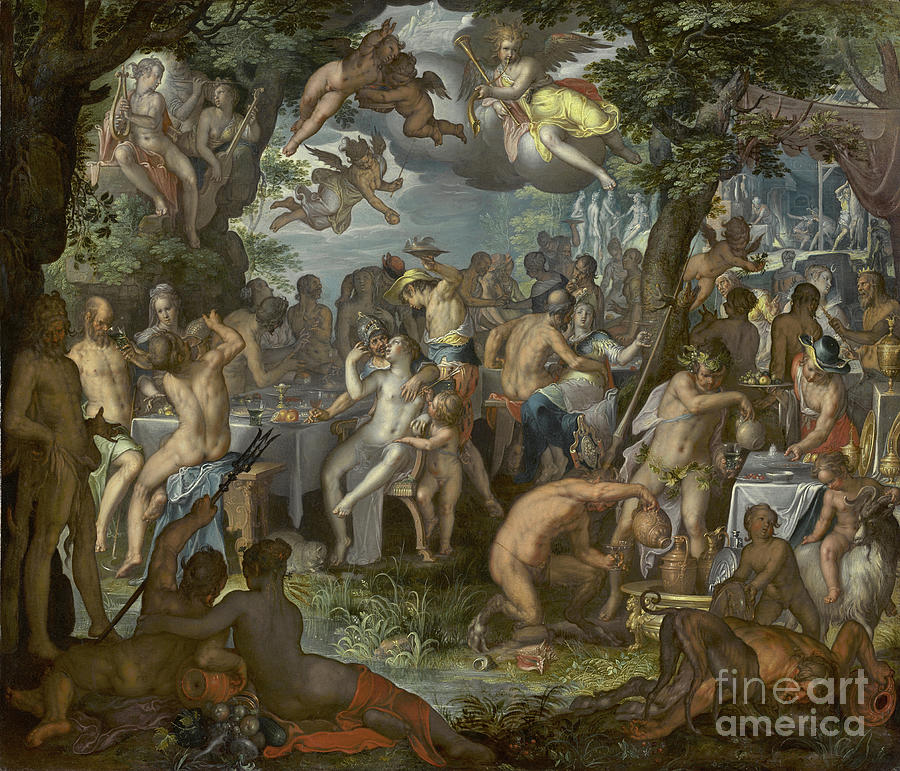 Nude Painting - The Wedding Of Peleus And Thetis, 1612 by Joachim Wtewael Or Utewael Or Wyewael
