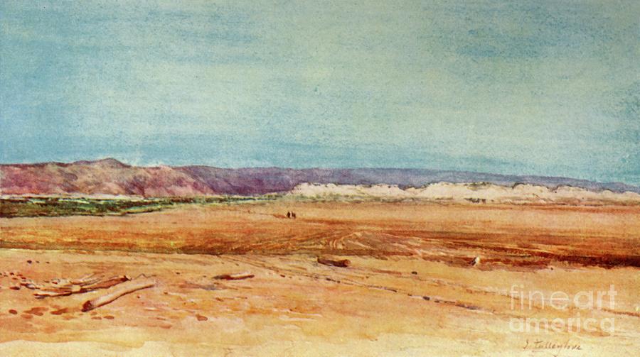 The Western Shore Of The Dead Sea Drawing by Print Collector