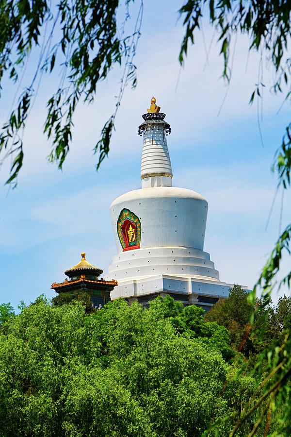 The White Dagoba Stupa, Beihai Park Photograph by John W Banagan
