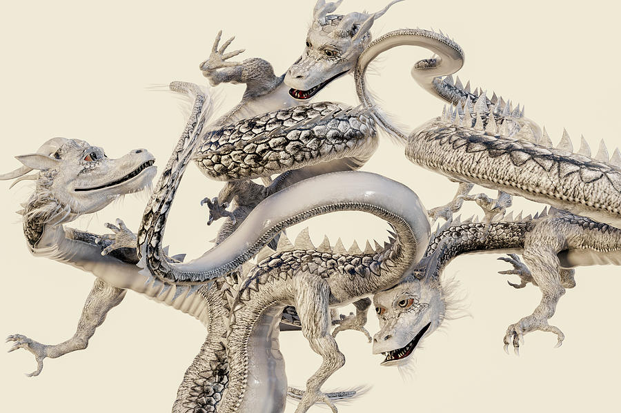 The White Dragons Digital Art