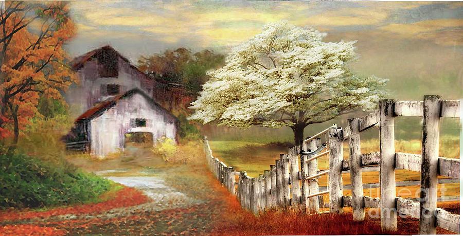 The White Fence Mixed Media by Tony Hanna - Fine Art America