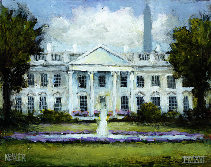 The White House Painting - The White House by Daniel Patrick Kessler