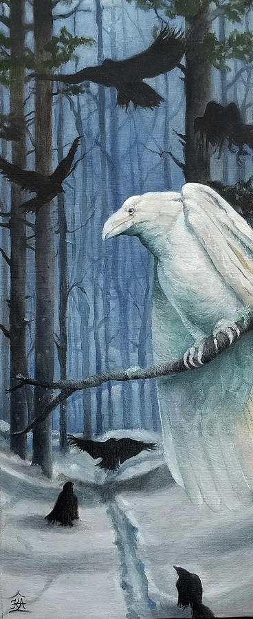 The White Raven Painting by Kelly Allard | Fine Art America