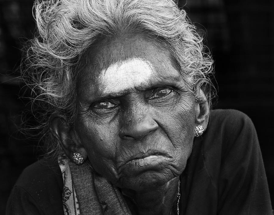 Madurai Photograph - The Widow by Lou Urlings