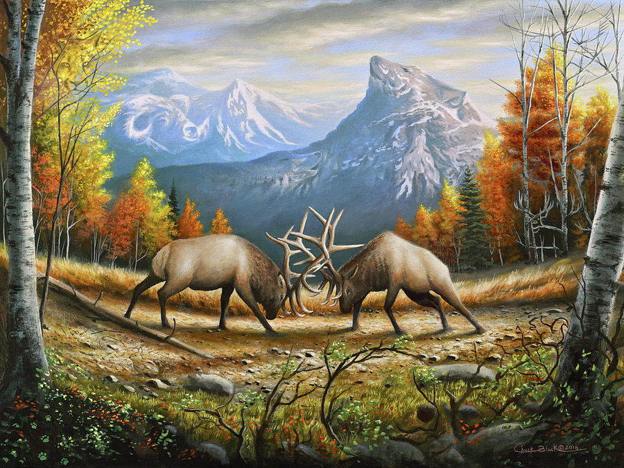 Mountain Painting - The Wild Frontier by Chuck Black