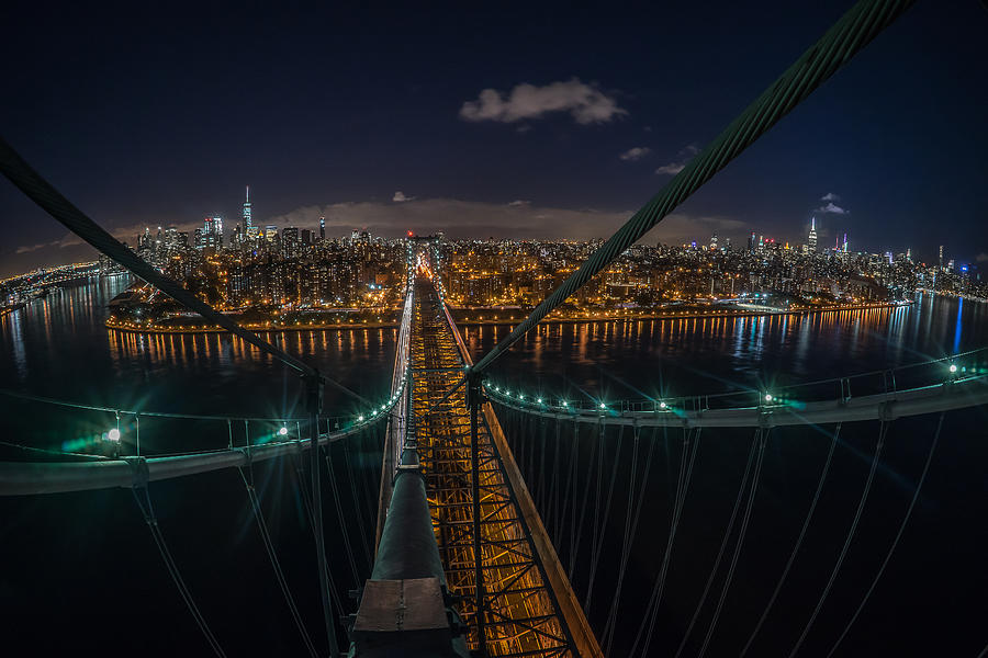 Architecture Photograph - The Williamsburg Bridge by Christopher R. Veizaga