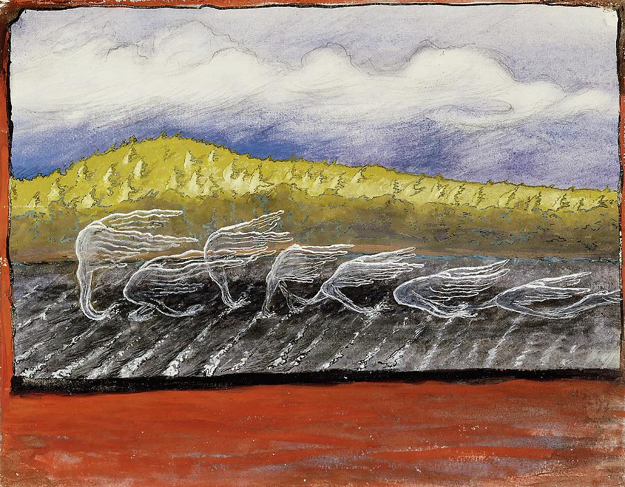 The Wind Blows Painting by Hugo Simberg