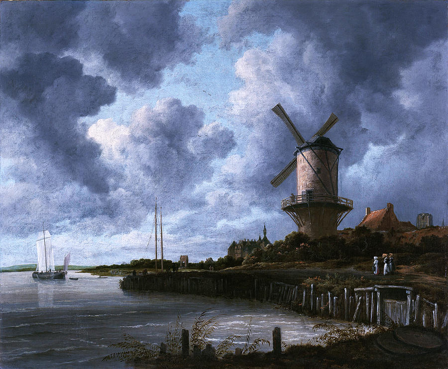 The Windmill at Wijk bij Duurstede by Jacob van Ruisdael Painting by Rolando Burbon