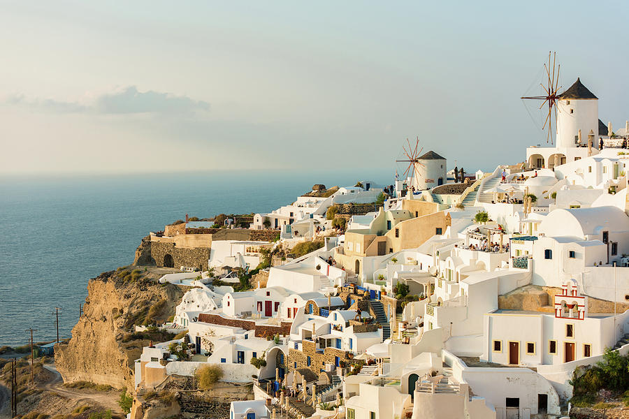 The windmills of oia Photograph by Erwin Herzog | Fine Art America