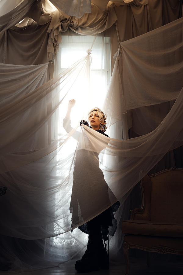 Portrait Photograph - The Window\s Side by Yuzo Fujii