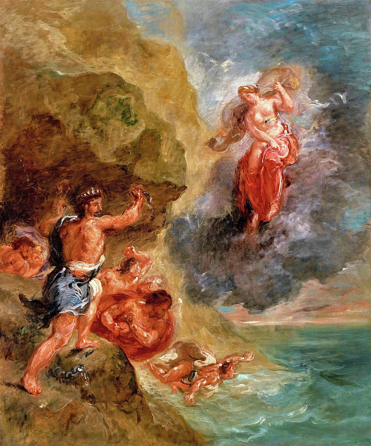 The Winter Painting - The Winter - Juno Beseeches To Destroy Eneas Fleet - Digital Remastered Edition by Eugene Delacroix The Winter Painting - The Winter - Juno Beseeches To Destroy Eneas Fleet - Digital Remastered Edition by Eugene Delacroix