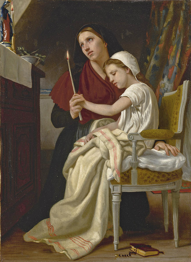 The Wish Painting by William-Adolphe Bouguereau