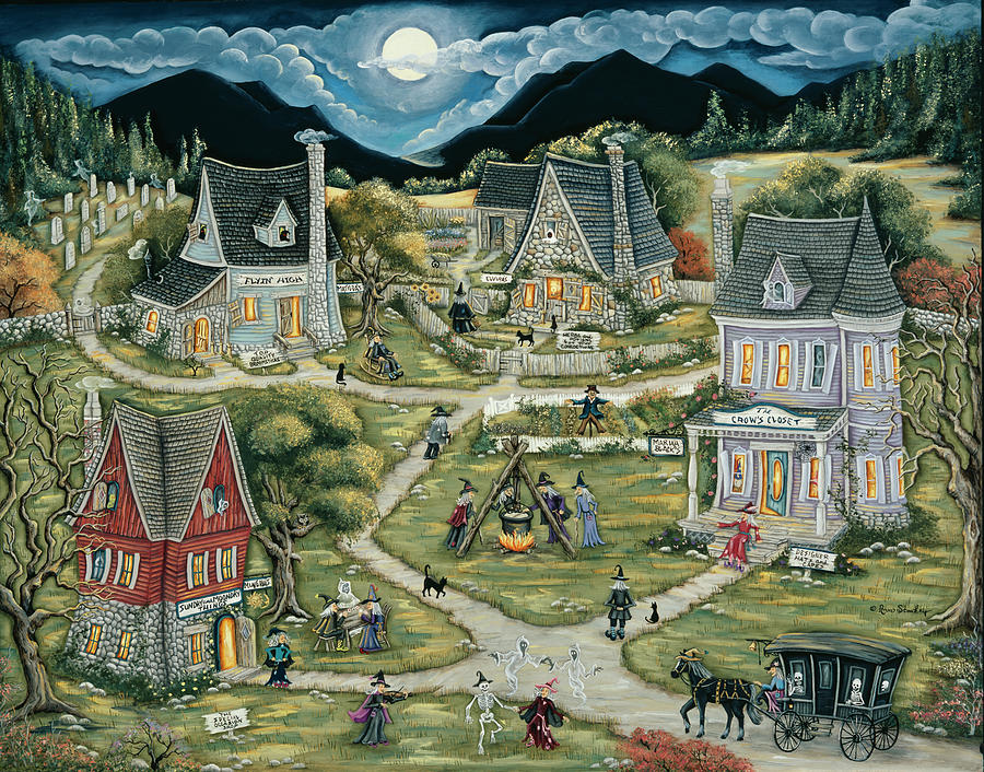 The Witches Of Black Mountain Painting by Ann Stookey