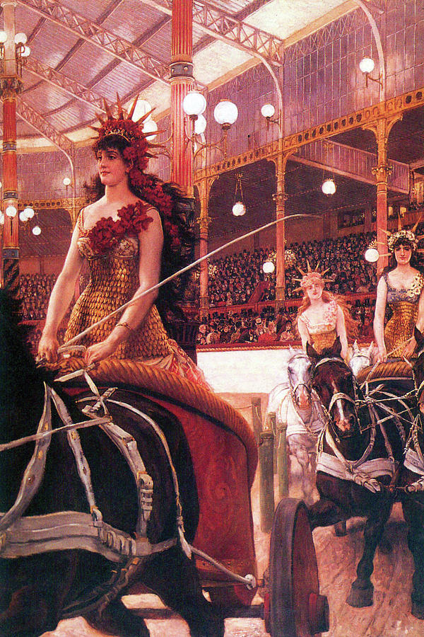 The Women in the cars Painting by James Tissot