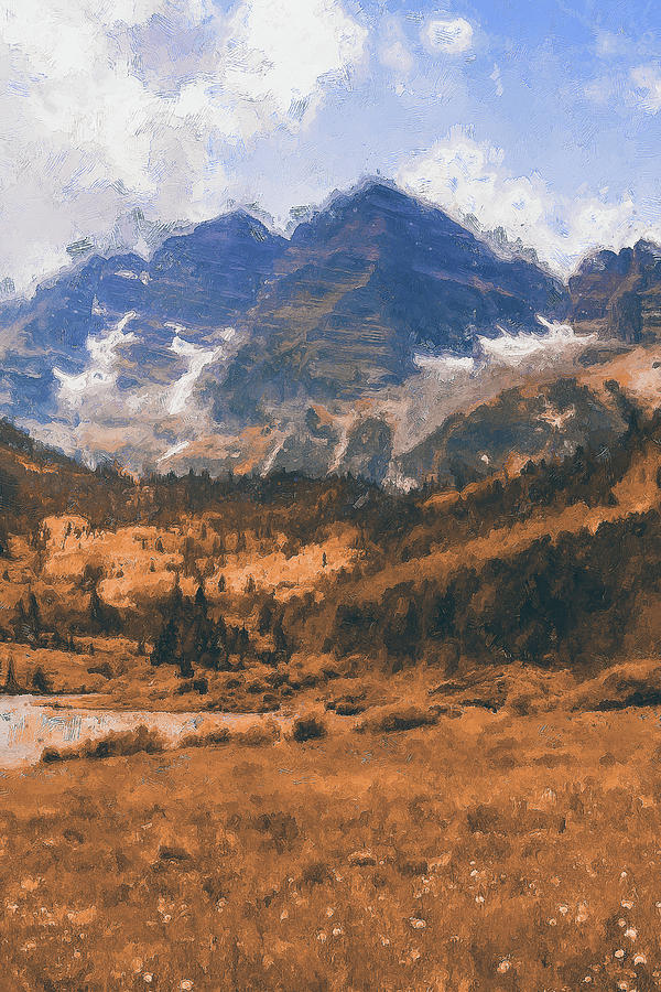 The Wonderful Maroon Bells - 11 Painting by AM FineArtPrints