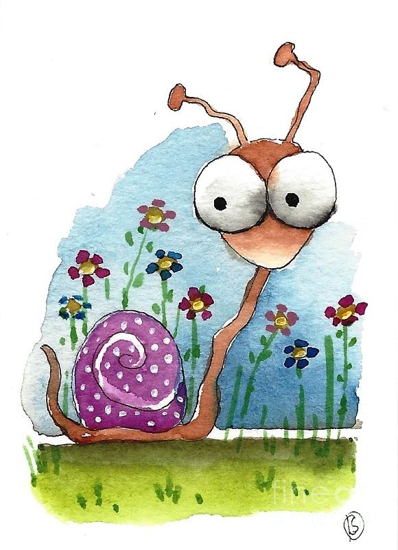 The Wondering Snail Painting by Lucia Stewart