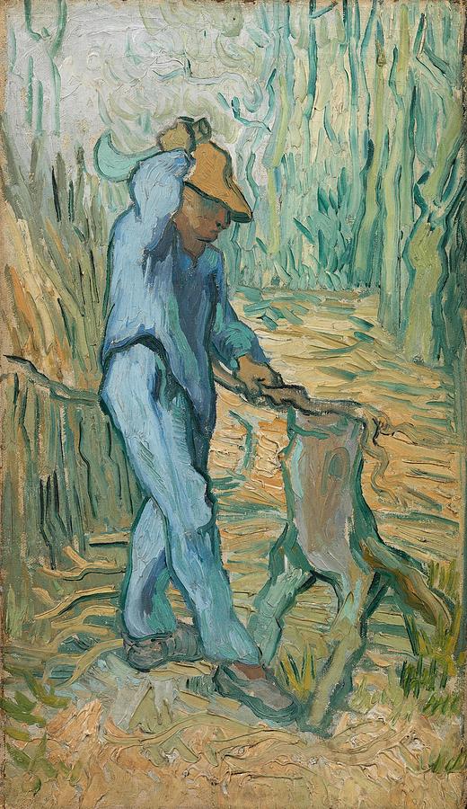 The Woodcutter -after Millet-. Painting by Vincent van Gogh -1853-1890-