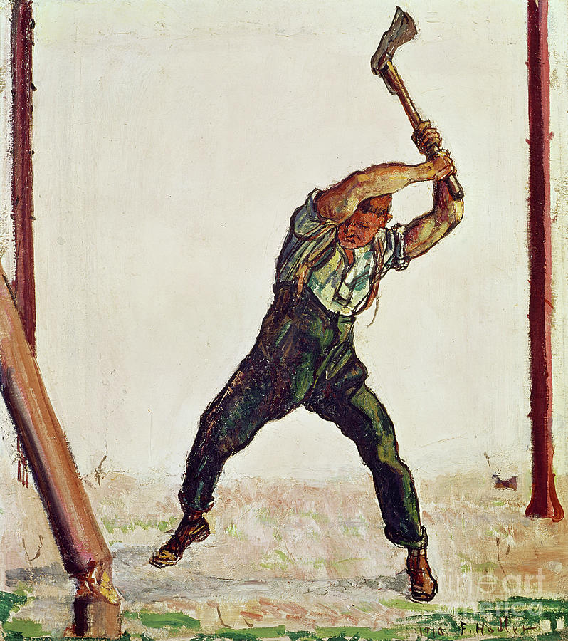 The Woodman, 1910 By Ferdinand Hodler Painting by Ferdinand Hodler