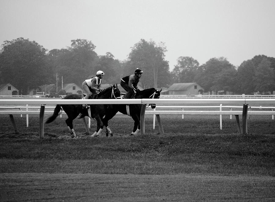 Saratoga Race Track Photograph - The Work Out by Joshua Fredericks