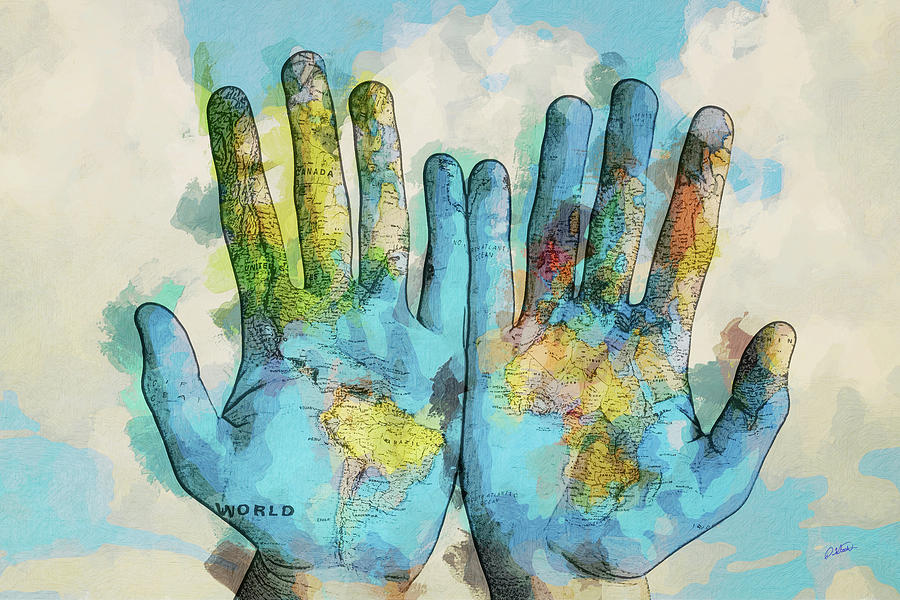 The world is in my hands - DWP6004973 Painting by Dean Wittle