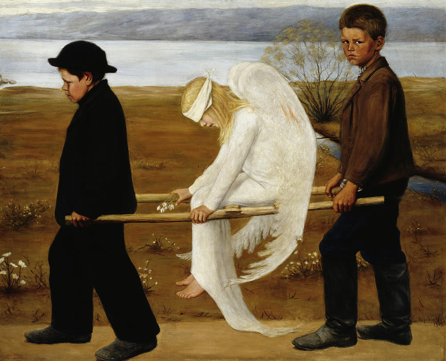 Flower Painting - The Wounded Angel, 1903 by Hugo Simberg