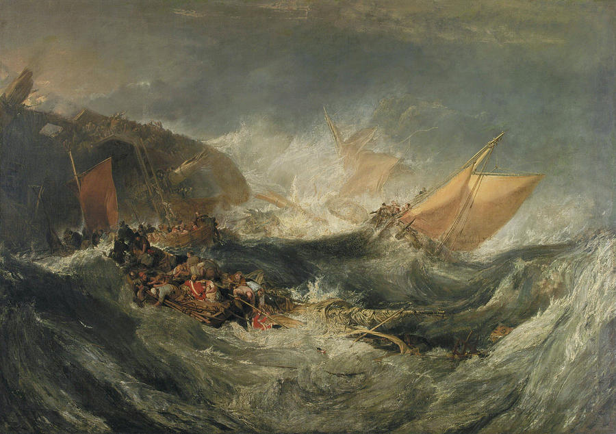 Joseph Mallord William Turner Painting - The Wreck of a Transport Ship by JMW Turner