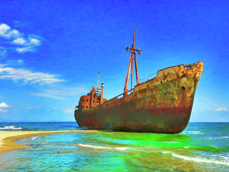 The Wreck of The Dimitrios Painting by Dominic Piperata