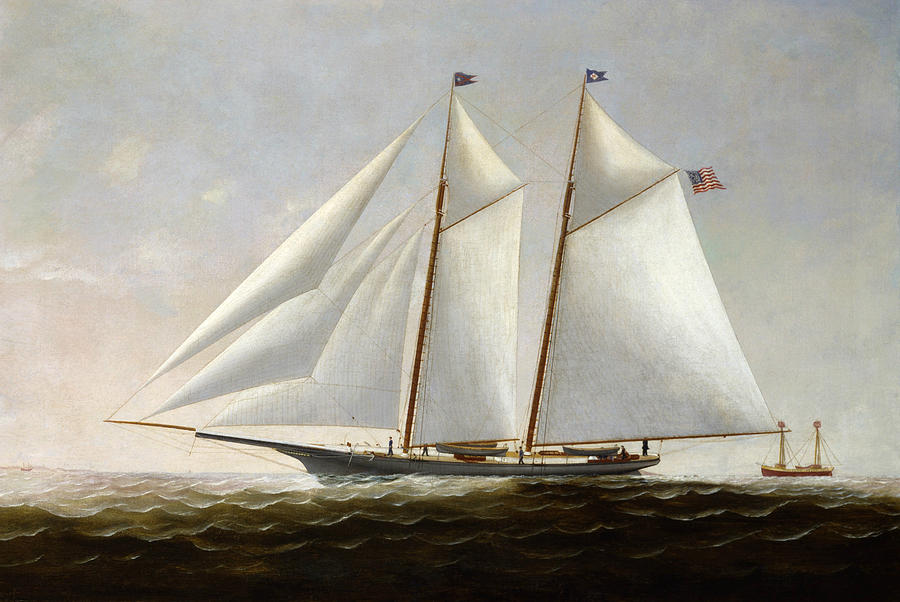 The Yacht America Painting by Charles S Raleigh