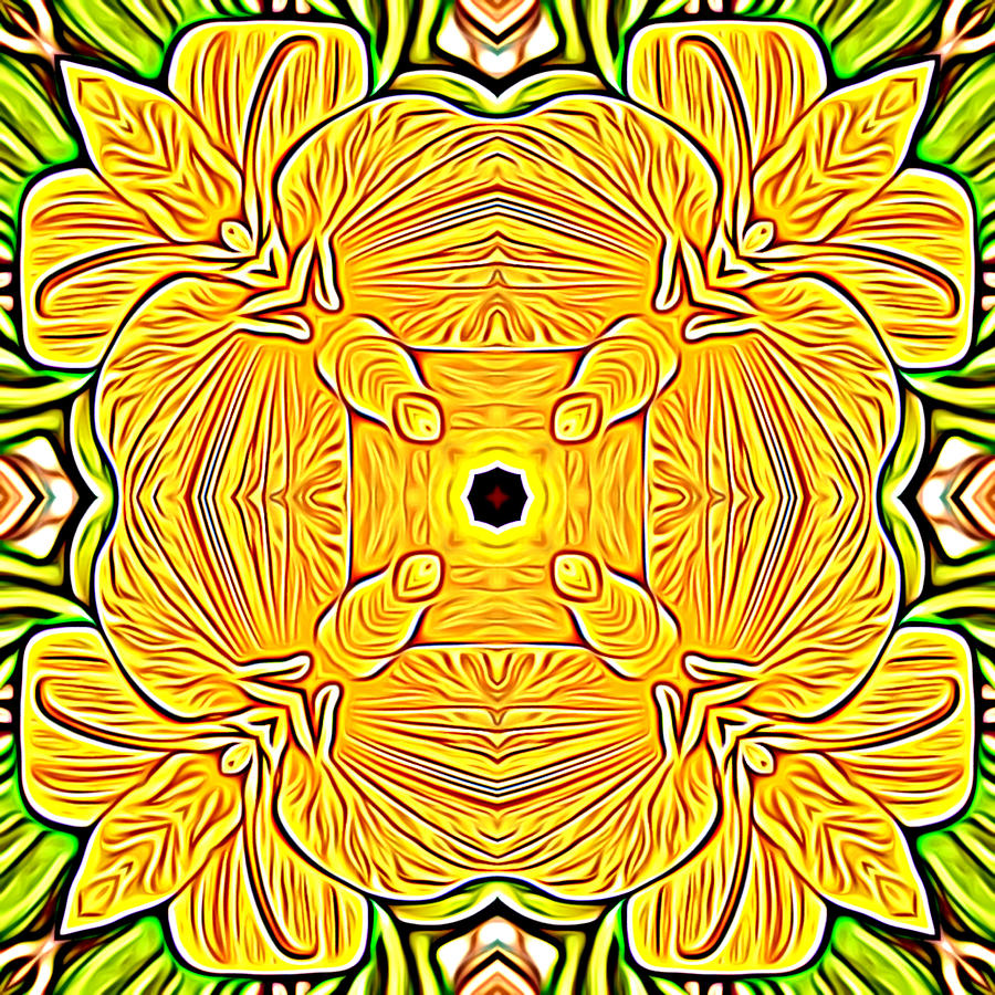 Flower Digital Art - The Yellow Flower of Synchronicity by Pamela Storch