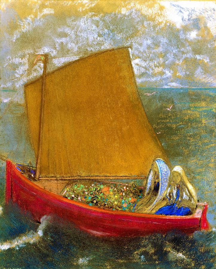 Odilon Redon Painting - The Yellow Sail - Digital Remastered Edition by Odilon Redon
