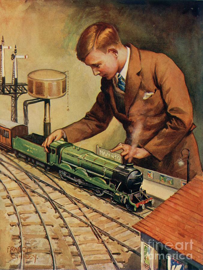Transportation Drawing - The Young Engineer by Print Collector