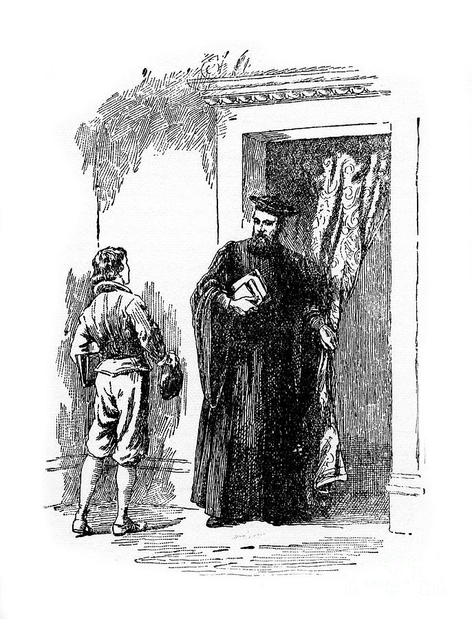 The Young Galileo And Ostilio Ricci Drawing by Print Collector