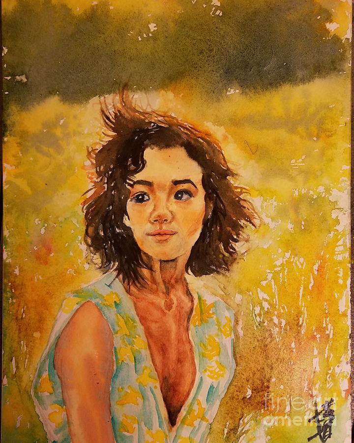The young lady in the nature  Painting by Han in Huang wong